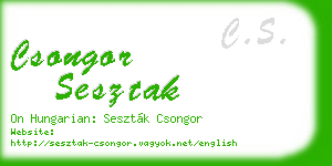 csongor sesztak business card