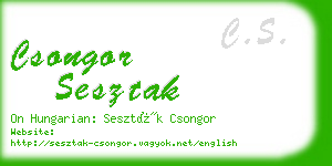 csongor sesztak business card